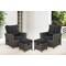 Alaterre Furniture Asti All-Weather Wicker 4-Piece Outdoor Seating Set, Weight: 84.62 AWWF033FF - alternate 3